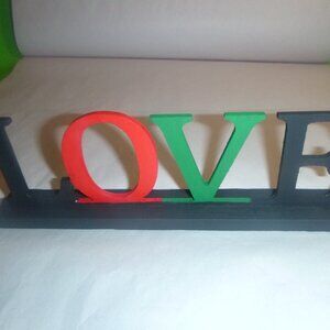 Afrocentric Ornament / RBG Word Art Ornament / LOVE